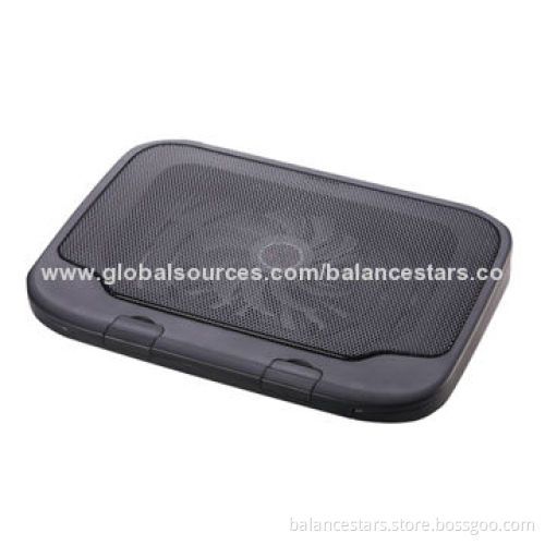 Laptop Cooling Pad, with 200mm Fan, Height Adjustable, Black